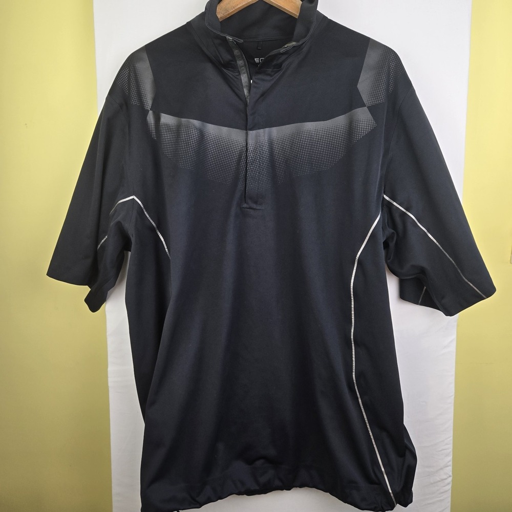 Nike Golf Mens Storm Fit Pullover Jacket Black Size XL Short Sleeve